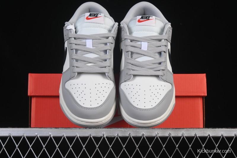 Nike SB Dunk Low White Black Grey Low-Top Casual Skate Shoes - IB3079-101