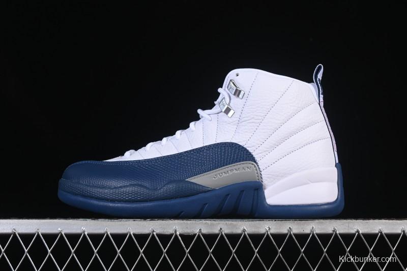 Nike Air Jordan 12 Retro French Blue And White Basketball Shoes - CT8013-114