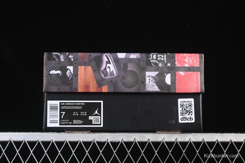 Nike Air Jordan 10 Retro Shadow Grey Basketball Shoes - HJ6779-001