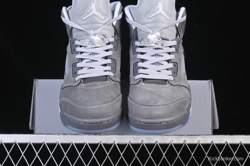 Nike Air Jordan 5 Retro Basketball Shoes with Wolf Grey Design - DD0587-002