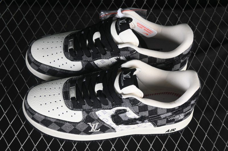 Nike Air Force 1 '07 Low LV Collaboration White Black Casual Sneakers - YF9511-817