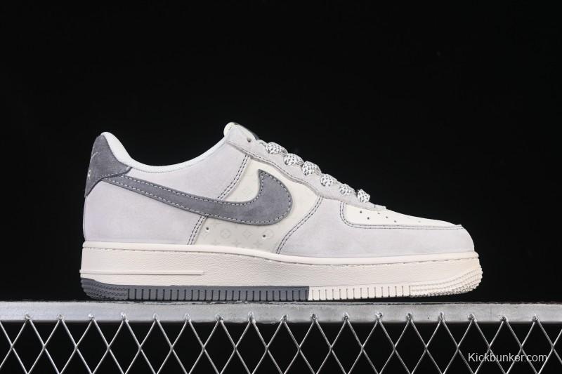 Nike Air Force 1'07 Low LV Collaboration Dual-Tone Gray Graffiti Casual Sneakers - CX5050-Y07
