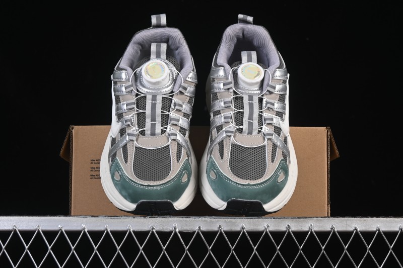 Nike P-6000 Retro Casual Sports Kids Shoes - Gray Green White Swoosh