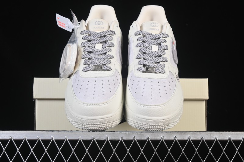 Nike Air Force 1'07 Low Gucci Collaboration White Light Brown Low-Top Casual Sneakers - YF9511-807