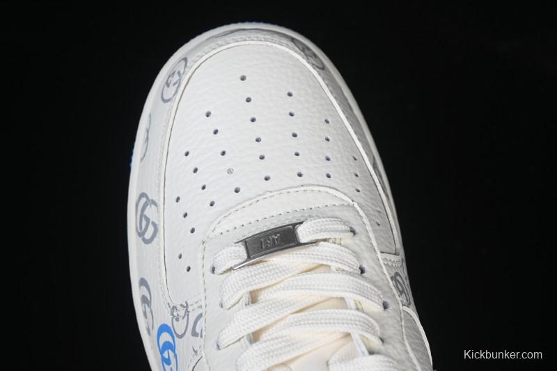 Nike Air Force 1'07 Low Gucci Collaboration White Red Blue Low-Top Casual Sneakers - SC0601-572