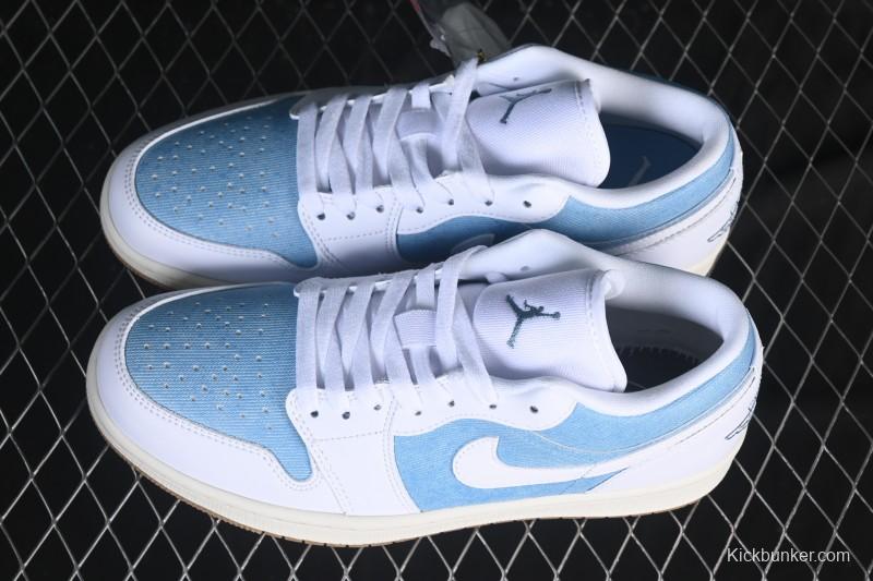 Nike Air Jordan 1 Low Denim Retro Basketball Shoes - HQ2004-400