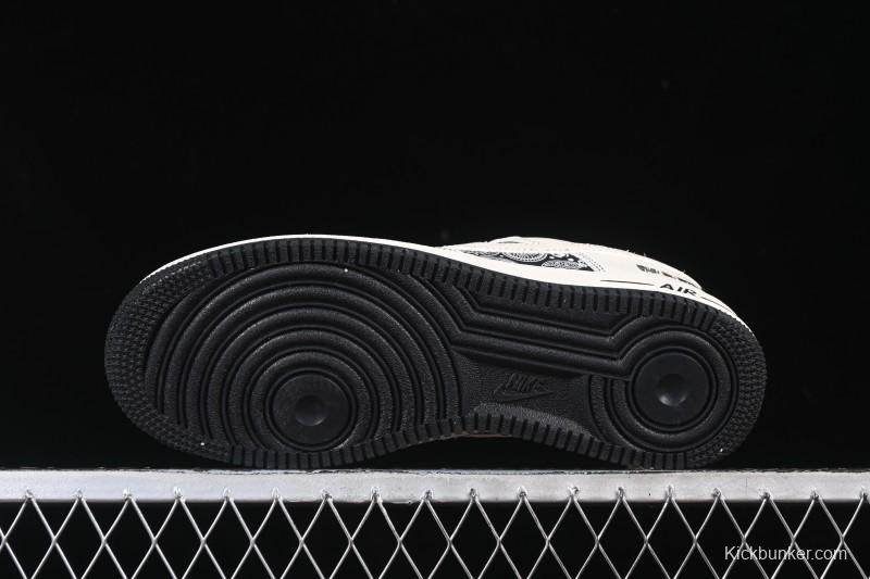 Nike Air Force 1'07 Low Cashew Flower Classic White Black Low-Top Casual Sneakers - ZD1988-005