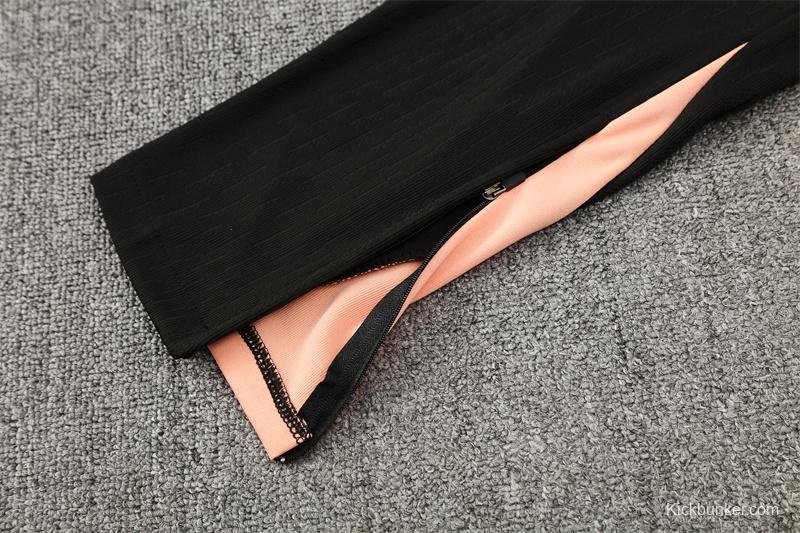 Player Version 25/26 France Black Half Zipper Jacket+Long Pants