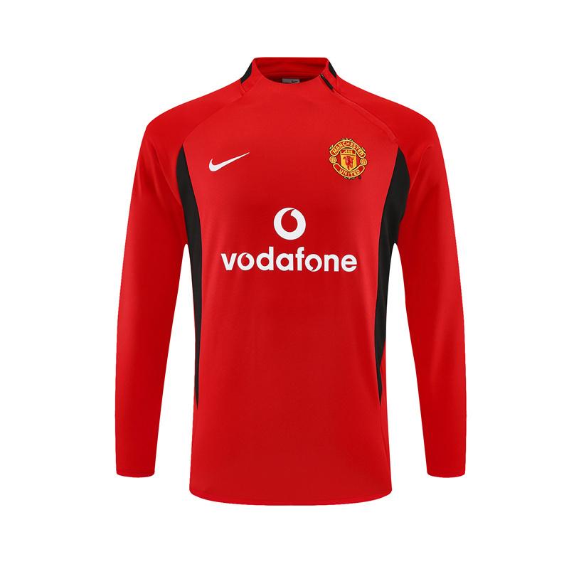Retro 02/03 Manchester United Red Half Zipper Jacket