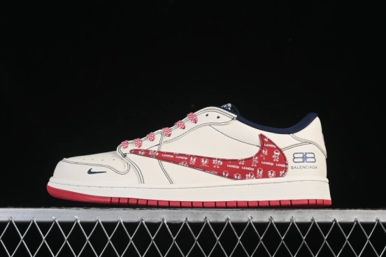 Jordan Air Jordan 1 Low OG SP Travis Scott x Fragment Design x Air Jordan 1 Low Collaborations with Reverse Swoosh Print - DS2025-001