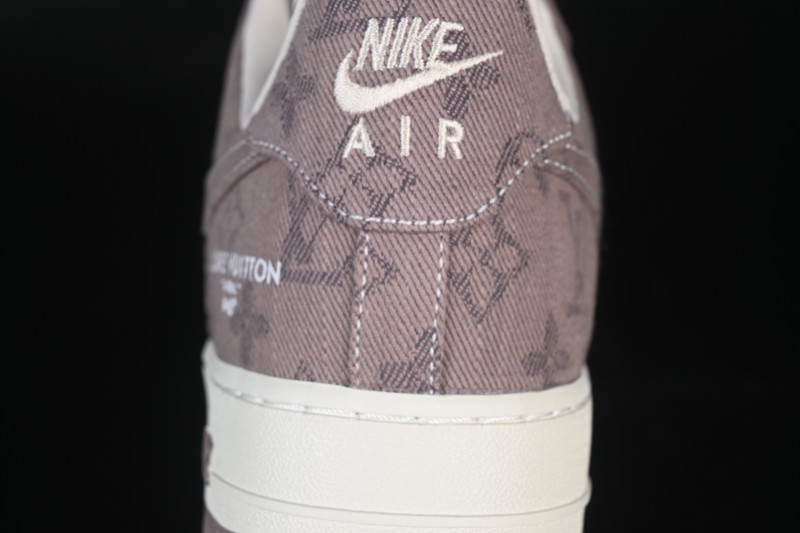 Nike Air Force 1 '07 Low Canvas Sneakers with Louis Vuitton Collaboration Design - YF9511-821