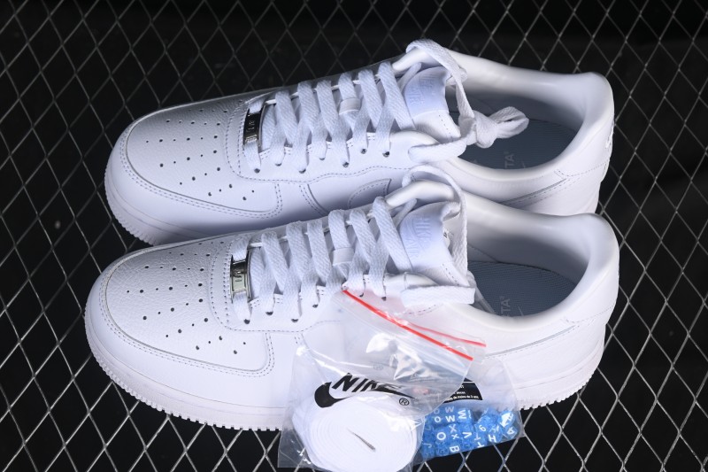 Nike Air Force 1 '07 Low Retro Basketball Sneakers with Full-Grain Leather Upper - CZ8065-100