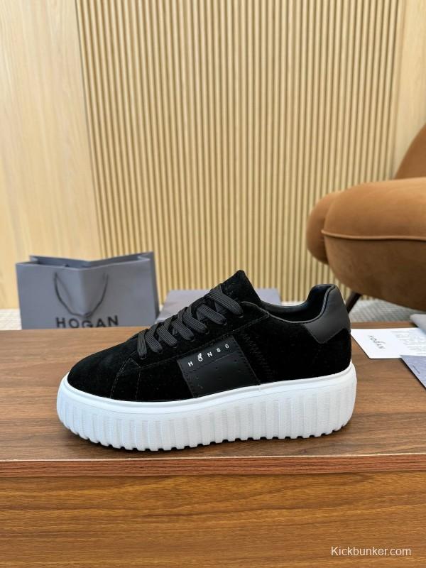 Hogan H-STRIPES Series Couple Thick Sole Biscuit Shoes Airship Shoes Casual Sneakers - AS00310
