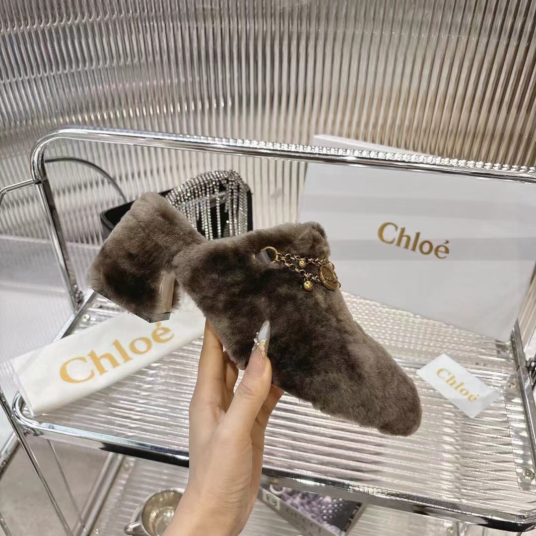 Chloe 2025/SS Genuine Fur Slides - LY00320
