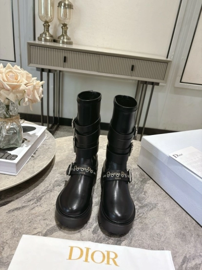 Dior 2025/SS Punk Style Strap Ankle Boots - KFY00470