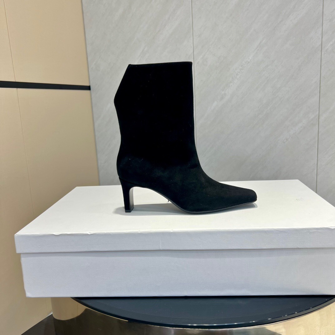 Khaite 2025 SS Collection Square Toe Slip-On Ankle Boots - KFY00390