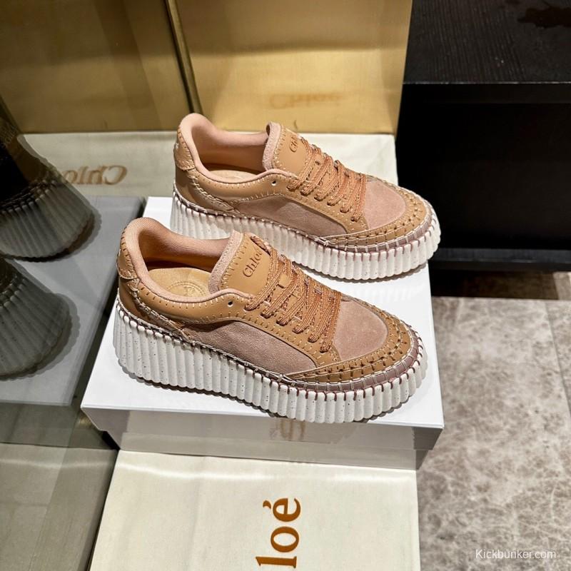 Chloe 2025/SS Hand-Stitched Mark Line Casual Shoes - LY00350