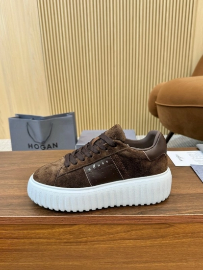 Hogan H-STRIPES Series Couple Thick Sole Biscuit Shoes Airship Shoes Casual Sneakers - AS00310