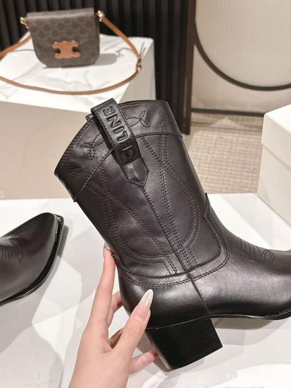 CELINE Fashion Boots Retro Style with Arch de Triomphe Logo - LY00440
