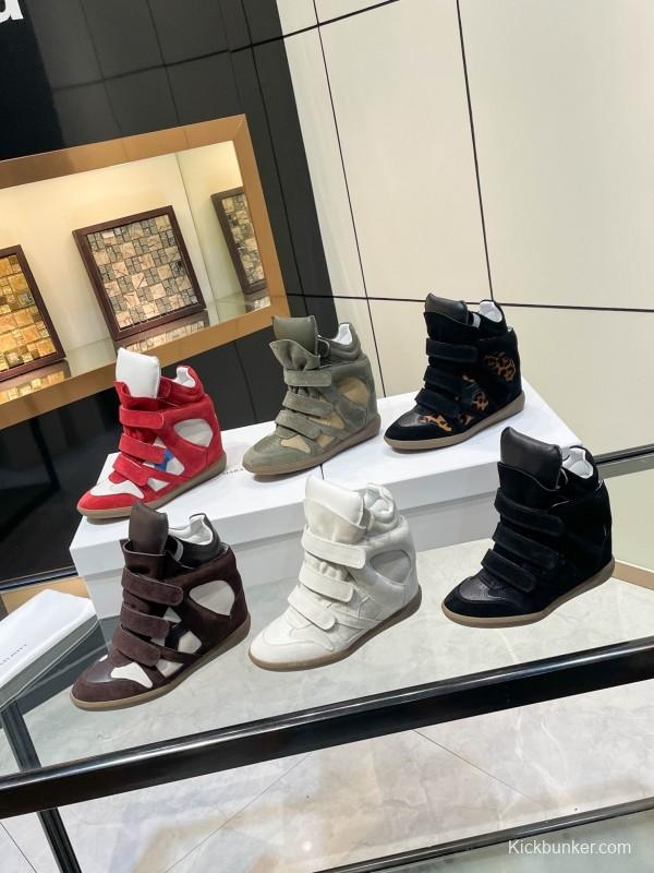 Isabel Marant Sneakers Platform Leather Fashion Casual Shoes - Isabel Marant sneaker