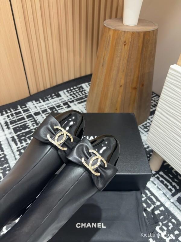 Chanel 2025 SS Bow CC Crystal Buckle Ankle Boots - LY00340/LY00350
