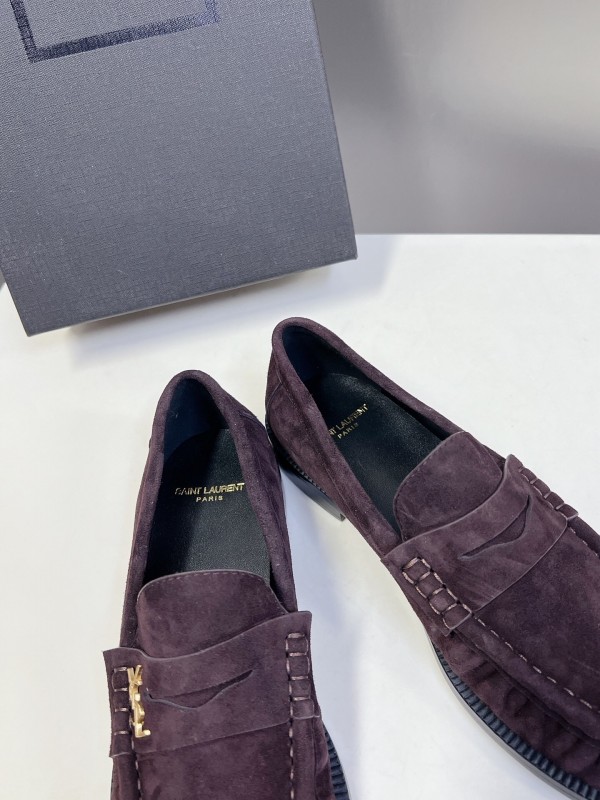 Saint Laurent Classic Loafer Leather Shoes - KFY00350