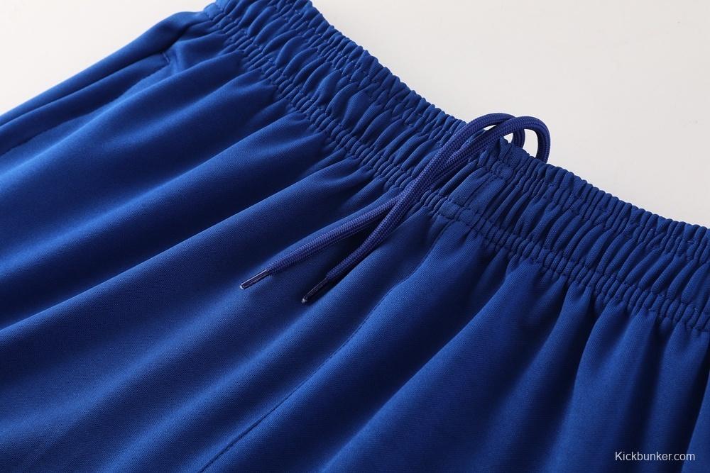 2025 Netherlands Blue Half Zipper Jacket+Long Pants