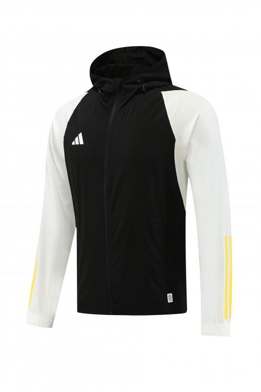 2025 Adidas Black White Half Zipper Jacket+Long Pants S-2XL
