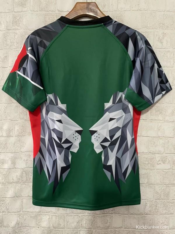 2026 Kenya Green Geometric Lion Jersey