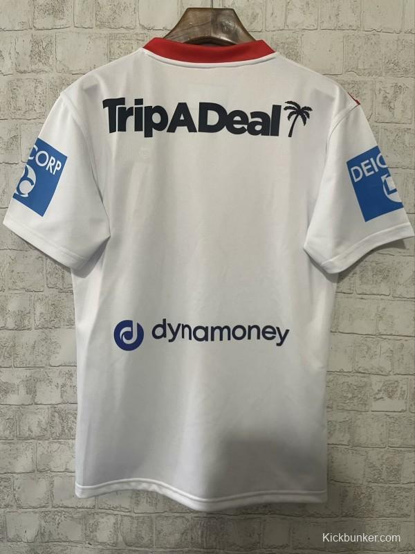 25/26 St George Illawarra Dragons White with Red V Jersey