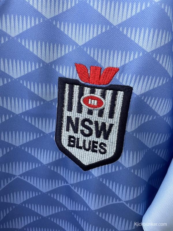 2026 NSW Blues Sky Blue to Navy Blue Gradient with Diamond Pattern Jersey