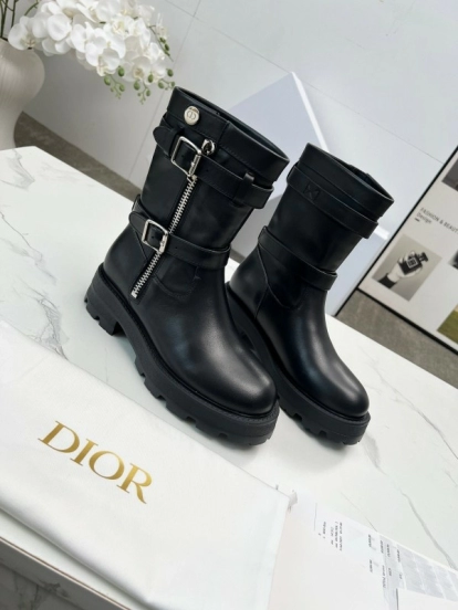Dior 2025 SS Retro British Style Brogue New Knight Boots - LY00400
