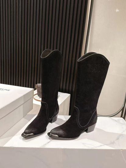 CELINE 2025 SS Fashion Boots with Arch of Triumph Logo - LY00500
