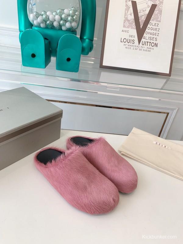 Marni 2025/SS Mule Shoes with Pony Hair - LY00