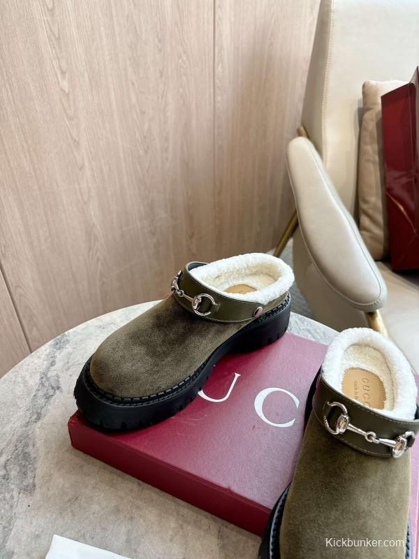 Hermès Teddy Wool H Slippers Flat Sole Fur Slides - LY00260/230