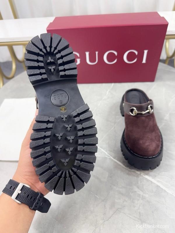 Gucci GG Platform Loafers with Lug Sole - KFY00280