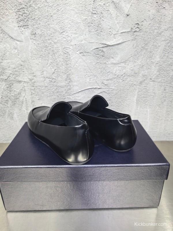 Prada Shuffle Monk Loafers Classic Retro Men's Leather Shoes - AS00380