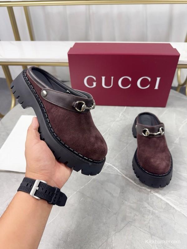 Gucci GG Platform Loafers with Lug Sole - KFY00280