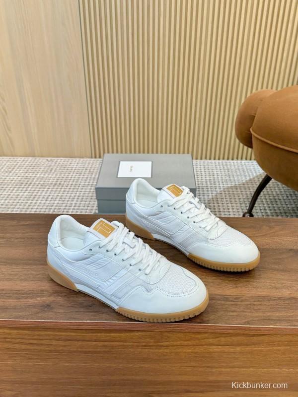 Tom Ford 2025 SS Casual Sneakers with Classic Color Blocking and Imported Leather Insole - AS00350