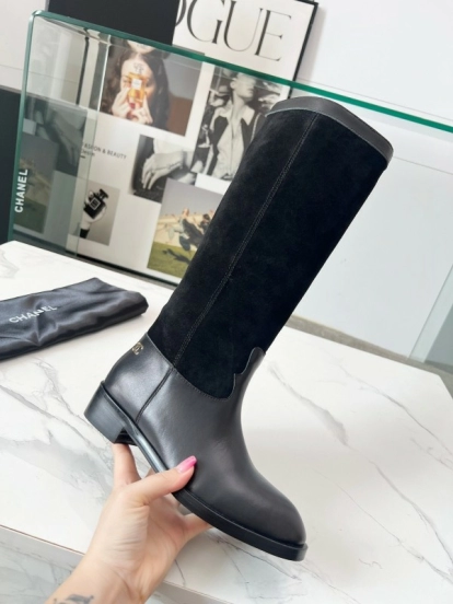 Adidas 2025 SS Suede Patchwork Chelsea Riding Boots Western Cowboy Boots - ModelX