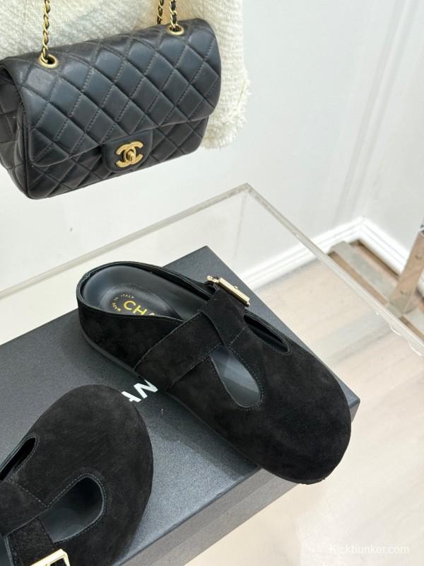 Chanel 2025 SS Minimalist Retro Birkenstock Sandals Half-Slip - KFY00280