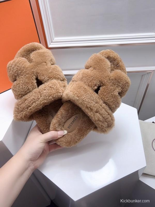 H Erjia Fur Slippers - LY00270