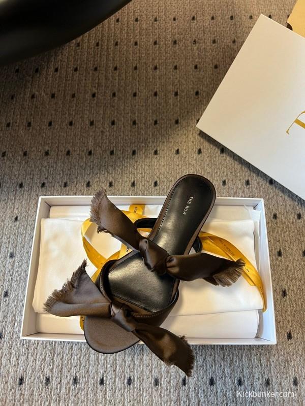 The Row 25ss Hand-Woven Bow Slippers - KFY00280