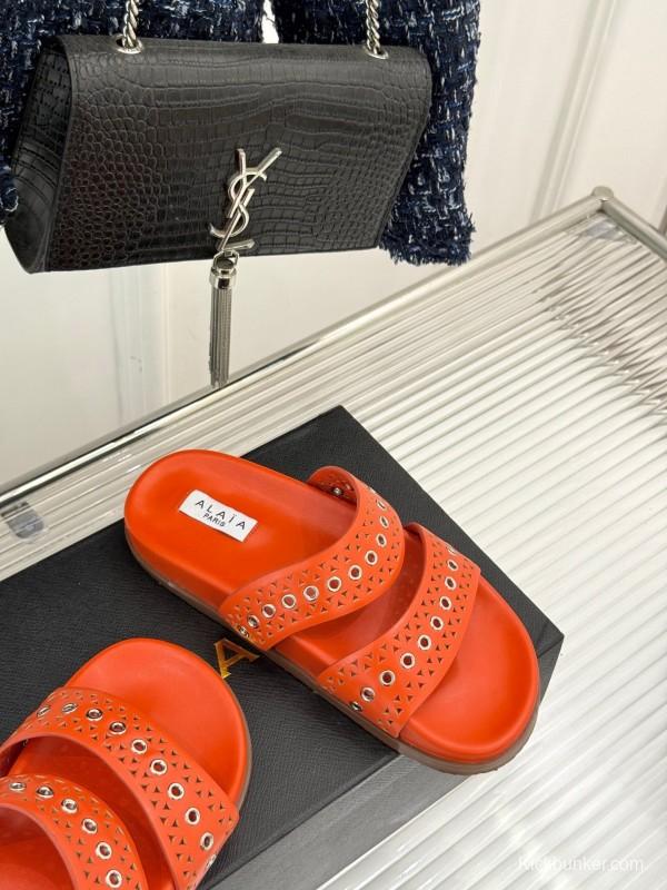 Alaia Spring Summer 2025 Laser-Cut Casual Sandals - KFY00260