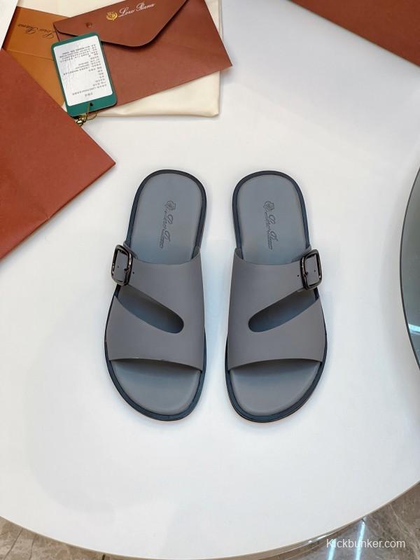 Loro Piana 2025 SS Men's Spring Summer Slippers with High-Quality Stitching and Comfortable Sole - AS00250