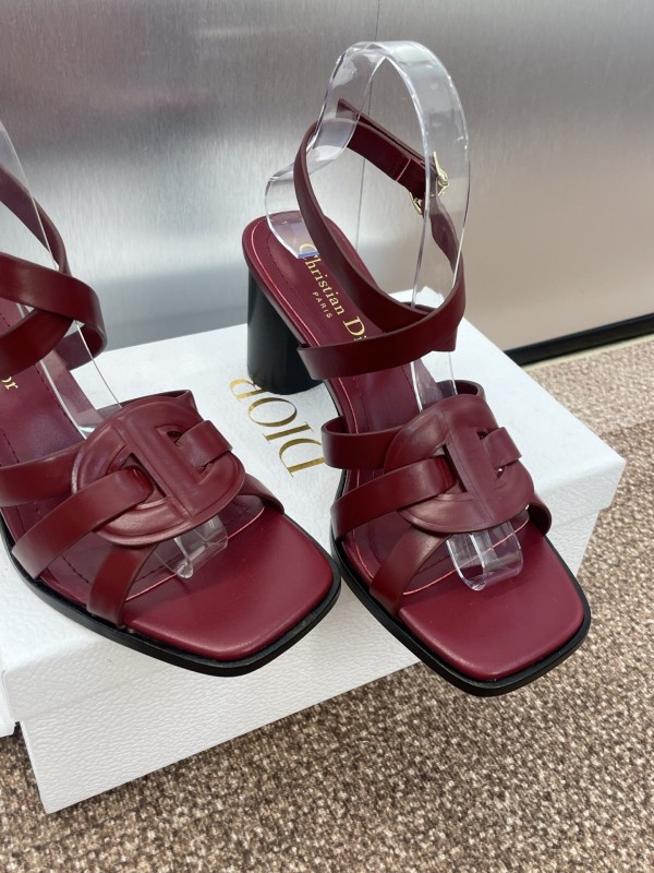Dior D-Club Jelly Color Hollow Layered Cross Strap High Heel Women Shoes - KFY00290