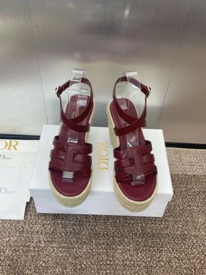 Dior D-Club Jelly Color Hollow Layered Cross Strap Platform High Heel Women Shoes - KFY00290