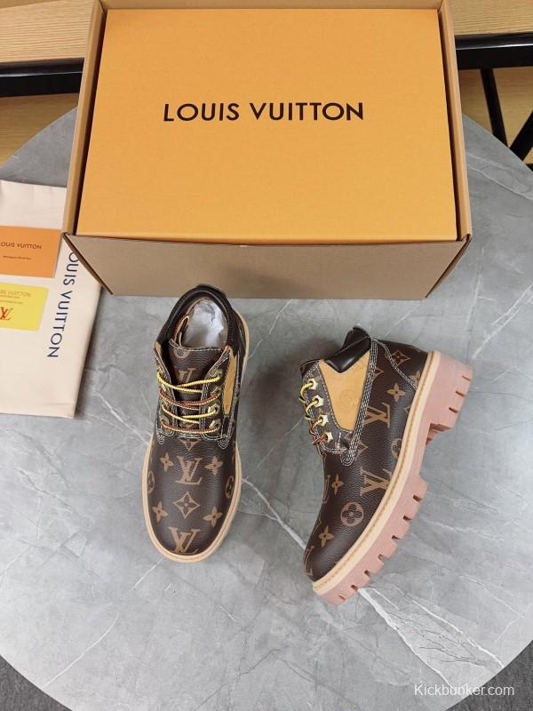 Timberland LV Monogram Waterproof Suede Leather 6-Inch Boots - LY00370