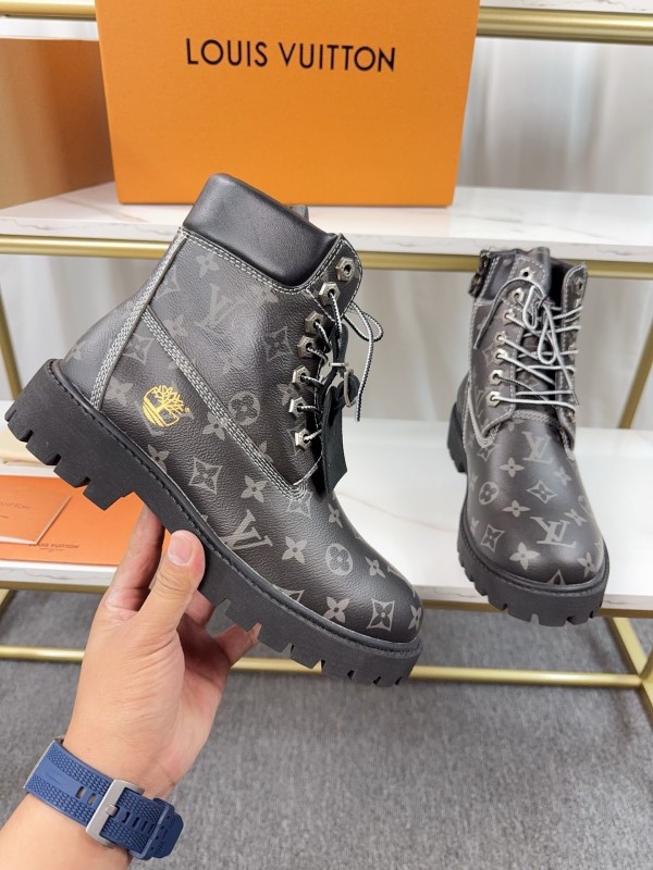 Timberland x LV Monogram Ankle Boots Waterproof Suede - LY00380