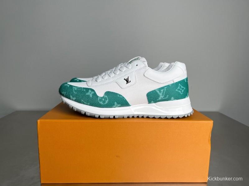 Louis Vuitton Run Away Leather Round Toe Lace-Up Low Top Casual Shoes - YC